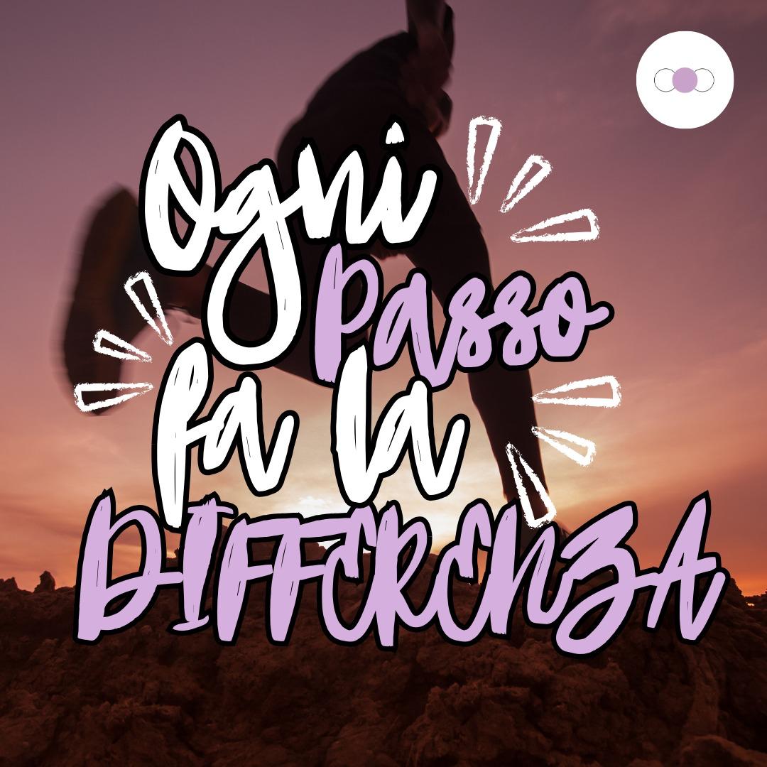 Messaggio illustrato Ogni passo fa la differenza